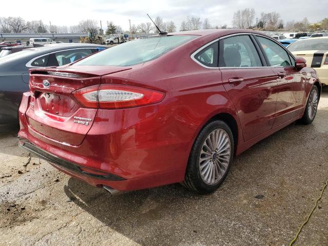 3FA6P0RU4DR303497 - 2013 FORD FUSION TITANIUM HEV MAROON photo 3