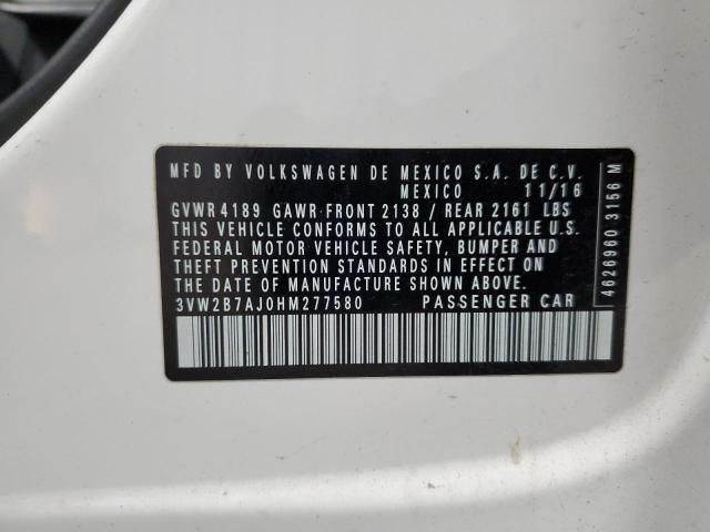 3VW2B7AJ0HM277580 - 2017 VOLKSWAGEN JETTA S 白色 照片 13