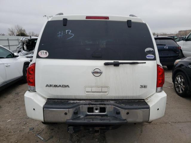 5N1AA08C37N708106 - 2007 NISSAN ARMADA SE WHITE photo 6