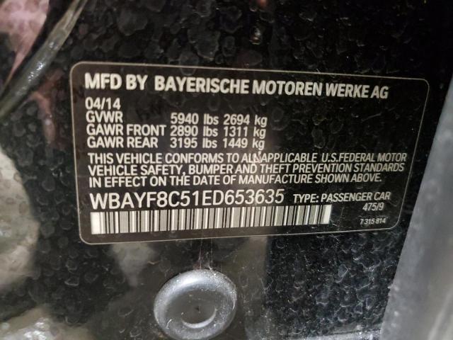 WBAYF8C51ED653635 - 2014 BMW 750 LXI BLACK photo 12