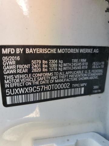 5UXWX9C57H0T00002 - 2017 BMW X3 XDRIVE28I WHITE photo 13