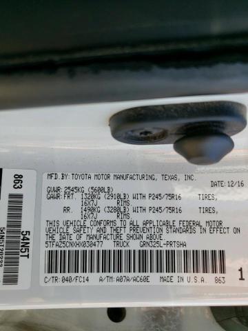 5TFAZ5CNXHX030477 - 2017 TOYOTA TACOMA DOUBLE CAB 白色 照片 13