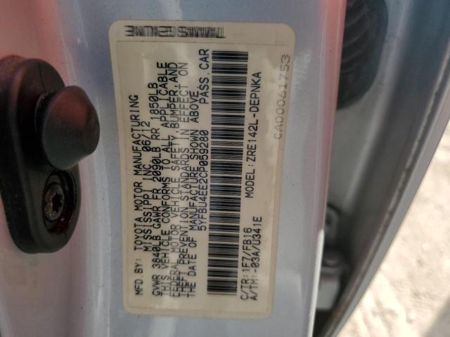 5YFBU4EE2CP059280 - 2012 TOYOTA COROLLA LE BASE SILVER photo 12