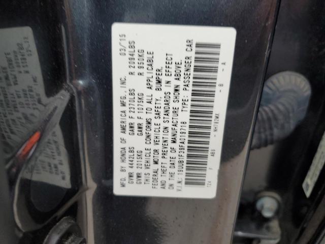 19UUB1F39FA019718 - 2015 ACURA TLX GRAY photo 12