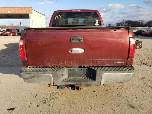 1FT7W2B67CEC47162 - 2012 FORD F250 SUPER DUTY BURGUNDY photo 6