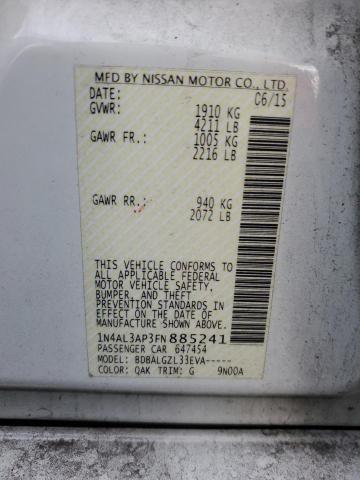 1N4AL3AP3FN885241 - 2015 NISSAN ALTIMA 2.5 WHITE photo 12