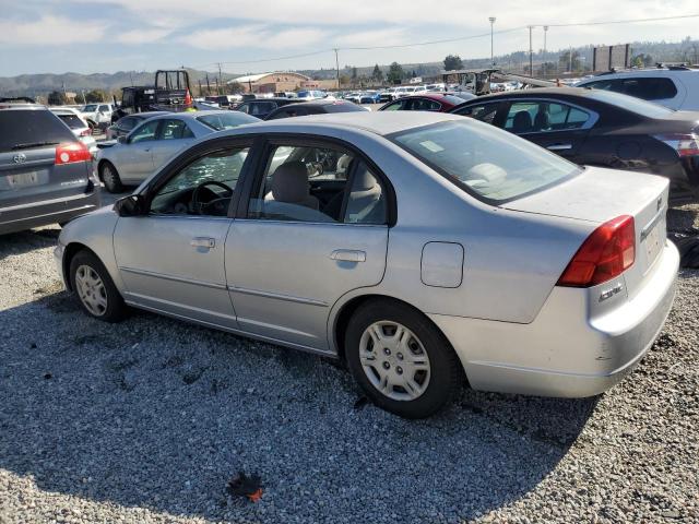 2HGES16692H557751 - 2002 HONDA CIVIC LX SILVER photo 2