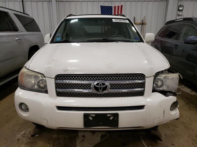 JTEDW21A060003696 - 2006 TOYOTA HIGHLANDER HYBRID WHITE photo 5