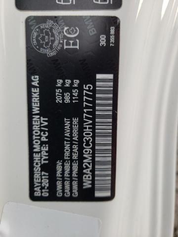 WBA2M9C30HV717775 - 2017 BMW 230XI WHITE photo 12
