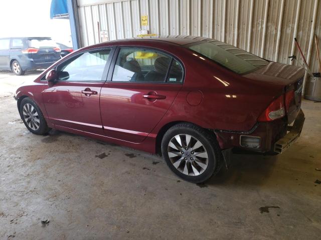 19XFA16879E033852 - 2009 HONDA CIVIC EX RED photo 2