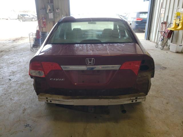 19XFA16879E033852 - 2009 HONDA CIVIC EX RED photo 6