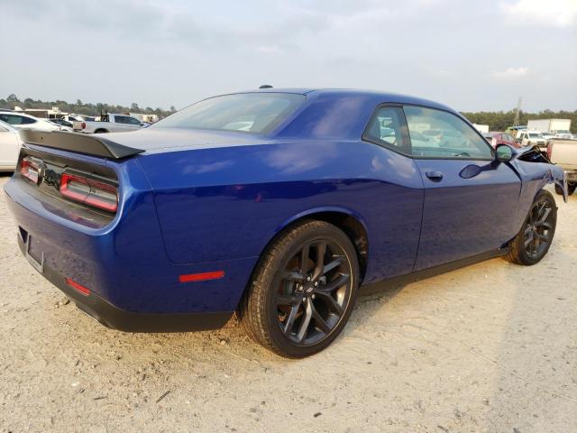 2C3CDZJG8NH218647 - 2022 DODGE CHALLENGER GT BLUE photo 3