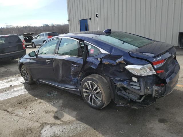 1HGCV3F46KA010525 - 2019 HONDA ACCORD HYBRID EX BLUE photo 2