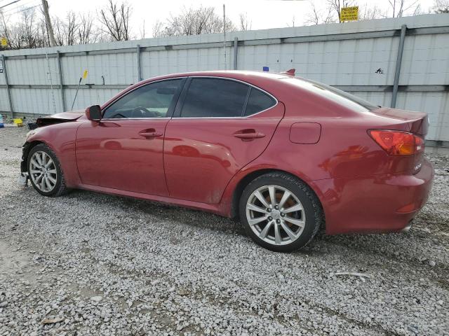 JTHBK262472055006 - 2007 LEXUS IS 250 RED photo 2