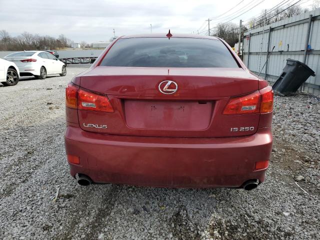 JTHBK262472055006 - 2007 LEXUS IS 250 RED photo 6