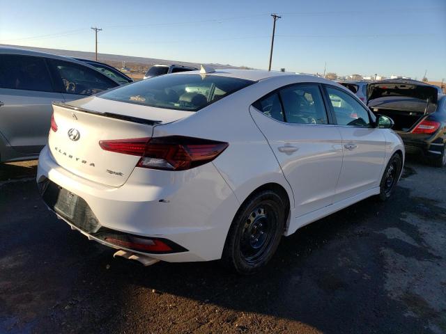 KMHD04LB8KU842193 - 2019 HYUNDAI ELANTRA SPORT WHITE photo 3