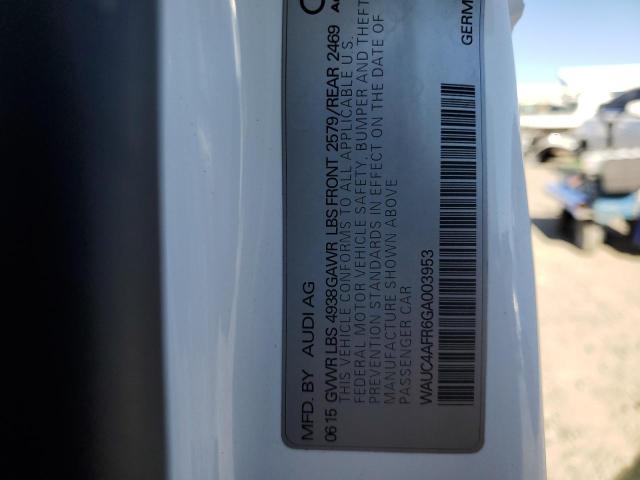 WAUC4AFR6GA003953 - 2016 AUDI S5 PREMIUM PLUS 白色 照片 12