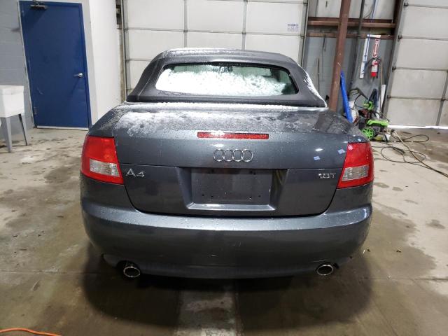 WAUAC48HX6K008727 - 2006 AUDI A4 1.8 CABRIOLET GRAY photo 6