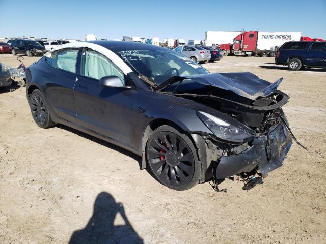 5YJ3E1EC5NF329969 - 2022 TESLA MODEL 3 GRAY photo 4