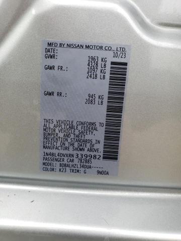 1N4BL4DVXRN339982 - 2024 NISSAN ALTIMA SV SILVER photo 12