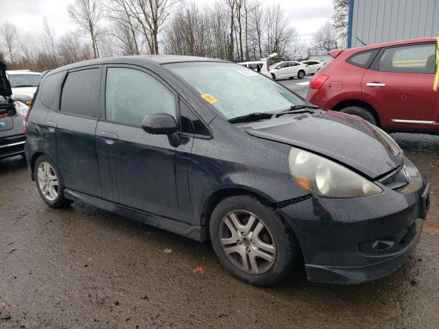 JHMGD38667S057913 - 2007 HONDA FIT S BLACK photo 4