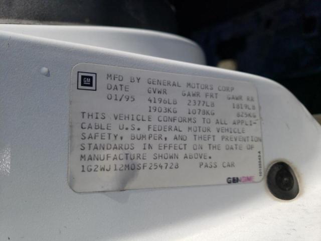 1G2WJ12M0SF254728 - 1995 PONTIAC GRAND PRIX SE 白色 照片 12