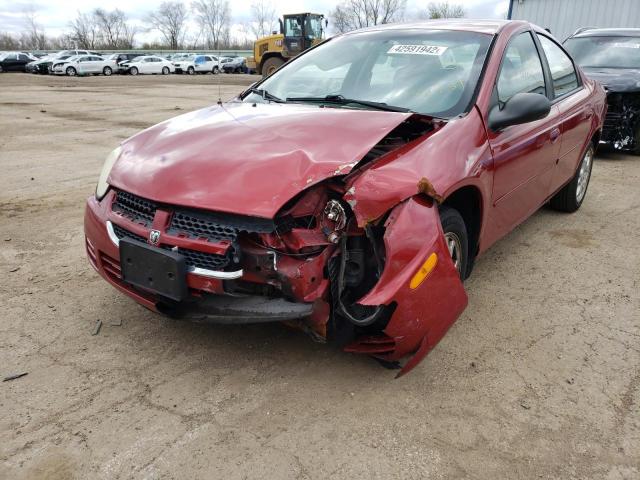 1B3ES56C25D148859 - 2005 DODGE NEON SXT RED photo 2