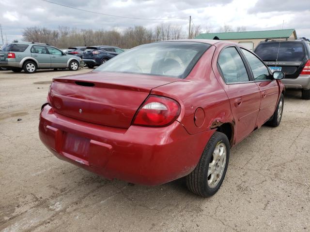 1B3ES56C25D148859 - 2005 DODGE NEON SXT RED photo 4