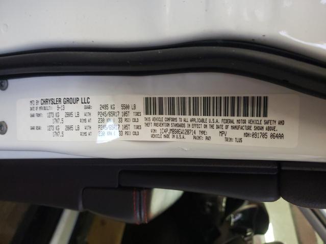 1C4PJMBS0EW128714 - 2014 JEEP CHEROKEE TRAILHAWK WHITE photo 14