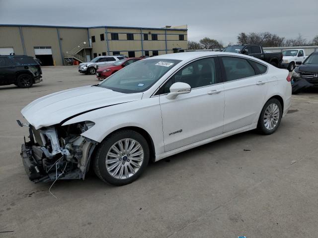 3FA6P0LU3FR134049 - 2015 FORD FUSION SE HYBRID WHITE photo 1