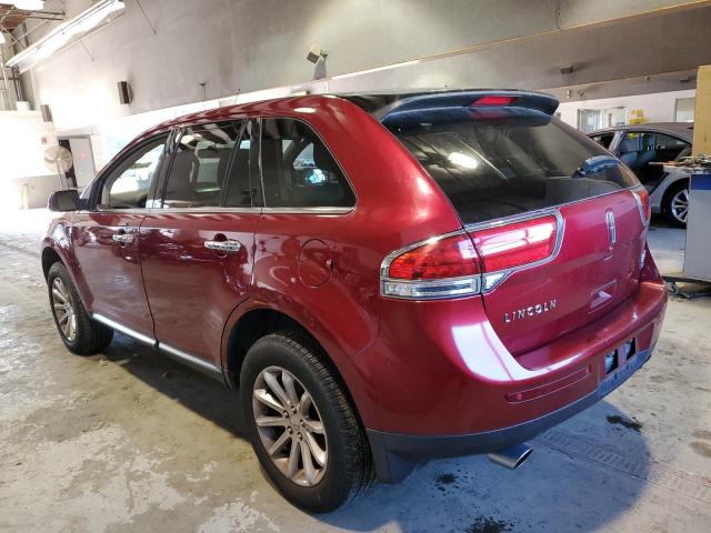 2LMDJ8JK5DBL30086 - 2013 LINCOLN MKX RED photo 2