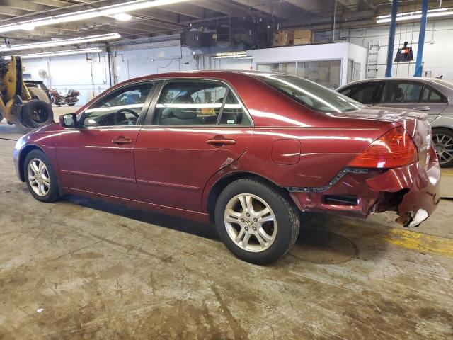 1HGCM56396A103017 - 2006 HONDA ACCORD SE BURGUNDY photo 2