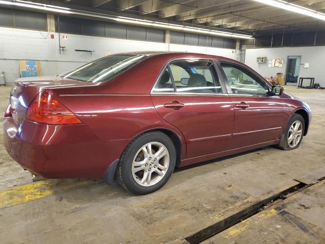 1HGCM56396A103017 - 2006 HONDA ACCORD SE BURGUNDY photo 3