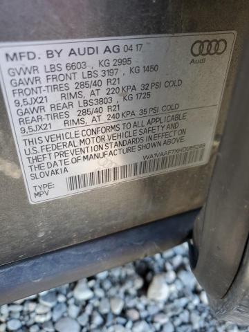 WA1VAAF7XHD055289 - 2017 AUDI Q7 PRESTIGE GRAY photo 13