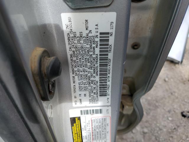 5TELU42NX5Z112748 - 2005 TOYOTA TACOMA DOUBLE CAB 银色 照片 13