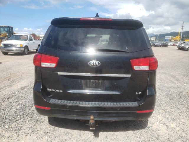 KNDMB5C15F6034888 - 2015 KIA SEDONA LX BLACK photo 6