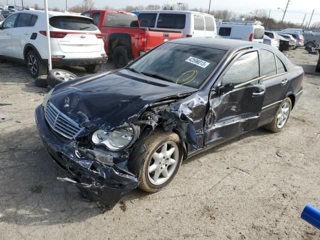 WDBRF81JX4F442782 - 2004 MERCEDES-BENZ C 240 4MATIC BLUE photo 1