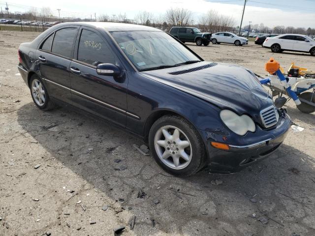 WDBRF81JX4F442782 - 2004 MERCEDES-BENZ C 240 4MATIC BLUE photo 4