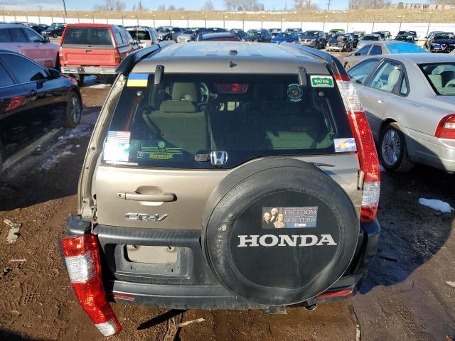 JHLRD77866C047253 - 2006 HONDA CR-V EX GOLD photo 6