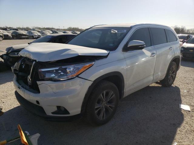 5TDKKRFH9ES031563 - 2014 TOYOTA HIGHLANDER XLE WHITE photo 1