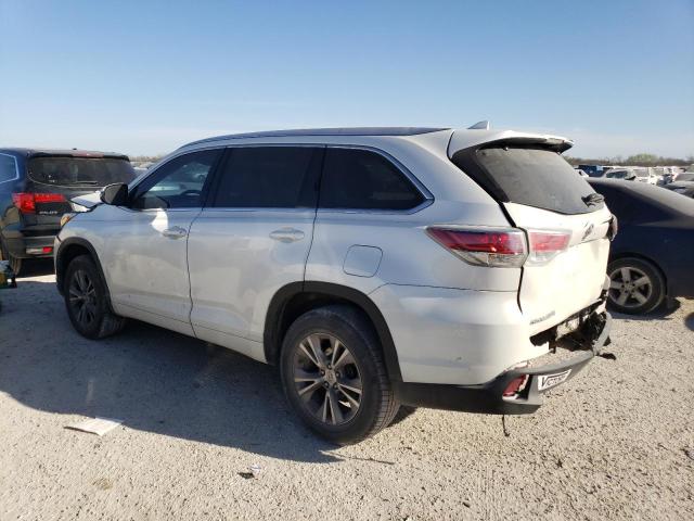 5TDKKRFH9ES031563 - 2014 TOYOTA HIGHLANDER XLE WHITE photo 2