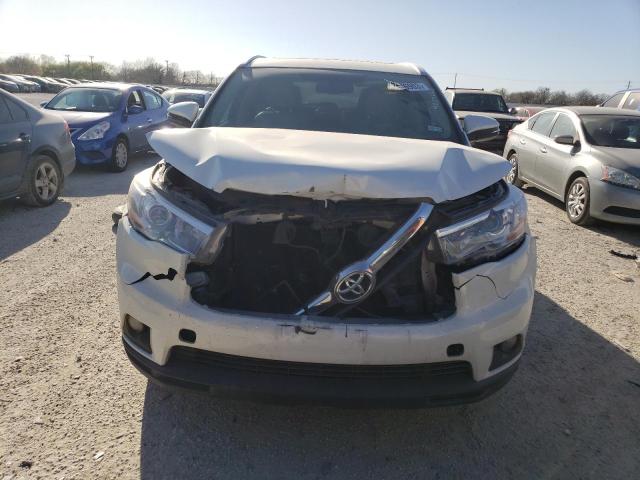 5TDKKRFH9ES031563 - 2014 TOYOTA HIGHLANDER XLE WHITE photo 5