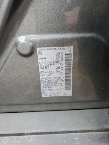 5N1AT2MV9KC746733 - 2019 NISSAN ROGUE S GRAY photo 13