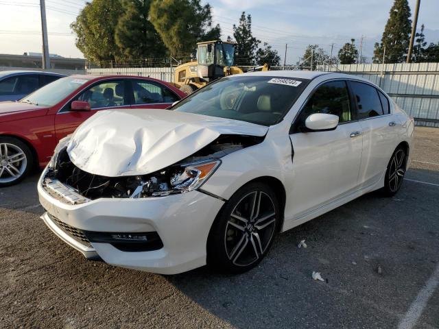 1HGCR2F55GA164478 - 2016 HONDA ACCORD SPORT WHITE photo 1