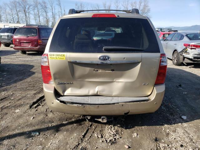 KNDMB233776189184 - 2007 KIA SEDONA EX GOLD photo 6