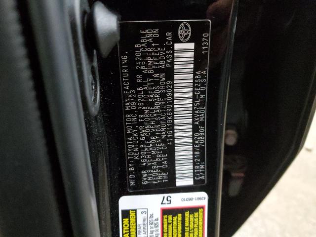 4T1G11BK6RU109029 - 2024 TOYOTA CAMRY SE NIGHT SHADE BLACK photo 12