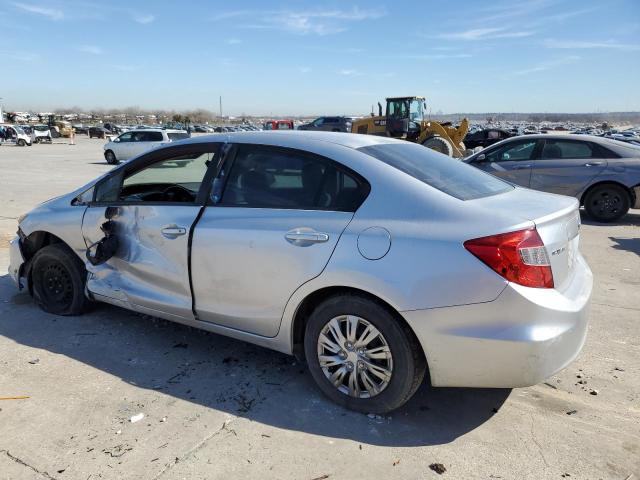 2HGFB2F59CH325752 - 2012 HONDA CIVIC LX SILVER photo 2