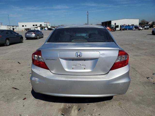 2HGFB2F59CH325752 - 2012 HONDA CIVIC LX SILVER photo 6