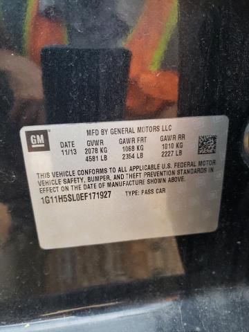 1G11H5SL0EF171927 - 2014 CHEVROLET MALIBU LTZ 灰色 照片 12