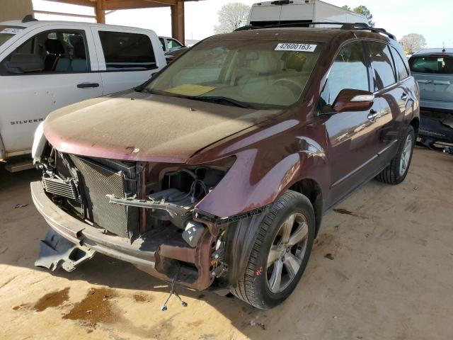 2HNYD2H60AH529306 - 2010 ACURA MDX TECHNOLOGY BURGUNDY photo 1